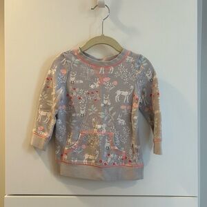 Gray and Pink 2T Animal Print Sweatshirt